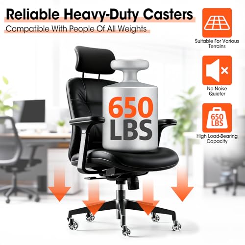 BGUP 10-Pack Office Chair Wheels Heavy Duty Caster Set 7/16" x 7/8" Universal Replacement (Not for IKEA)