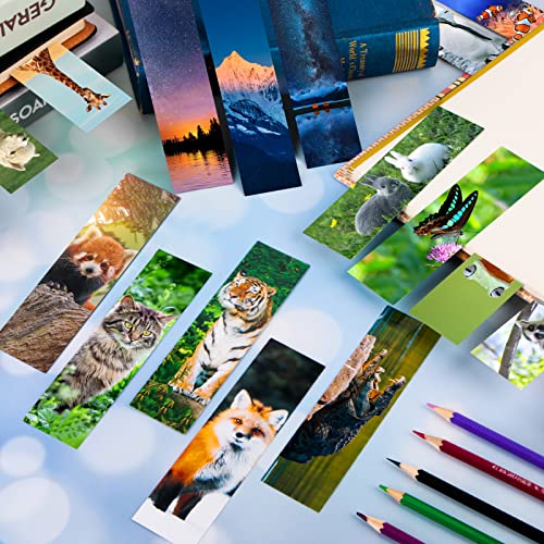 300PCS Animal Bookmarks Set - 60 Double-Sided Wildlife Bookmarks for Kids & Students (Variation: 300 Animals)