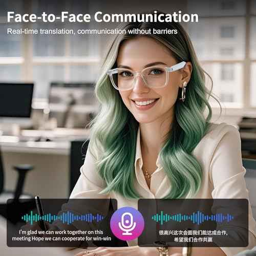 AI Translation Smart Glasses for Men & Women, Color-Changing Lenses, Real-Time Translation Glasses (160+Languages),Photo Translation£¬No Subscription,Bluetooth 6.0 Audio Eyeglasses for Business Travel