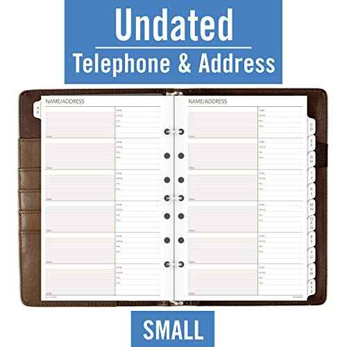 AT-A-GLANCE Day Runner Harrison Phone and Address Book, Directory, 5-1/2" x 8-1/2", Size 4, Brown (1124-0286)