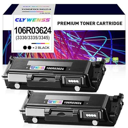 3330 3335 Toner Cartridge Replacement for Xerox 106R03624 for WorkCentre 3335 3345 Phaser 3330 Printer Extra High Yield - 15,000 Pages (Black, 2-Pack)