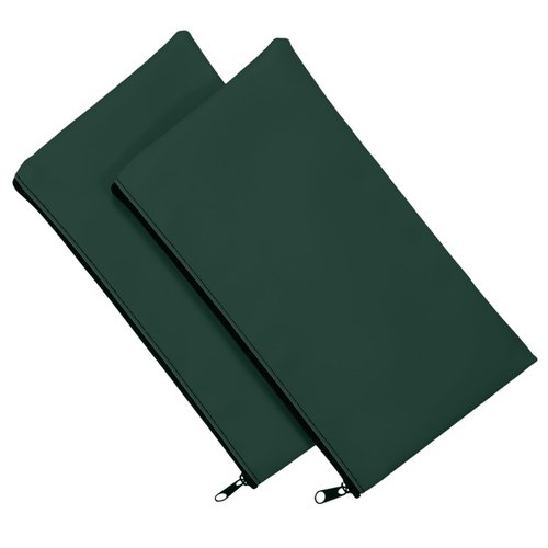 WEKADRIN 2Pcs Money Bags with Zipper Cash Organizer Pouches for Bank Deposits Receipt Storage and Cash Pouches for Easy Identification