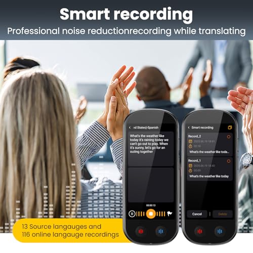 Simbago BLACK-Z9 Offline & AI Language Translator Device 150+ Languages