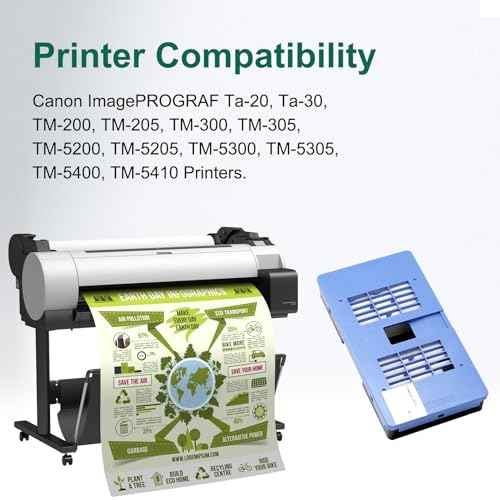 MC-31 MC 31 Maintenance Cartridge Replacement for Canon Imageprograf TM-200 TM-205 TM-300 TM-305 TM-5200 TM-5205 TM-5300 TM-5305 Printers (1 Pack)