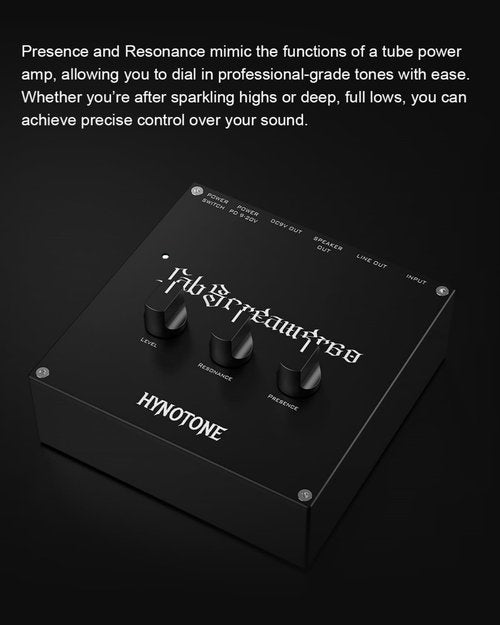 TOPPING HYNOTONE CabScreamer60 60W Power Amp Pedal with Presence & Resonance Controls, Balanced Line Out, DC 9V Output, PD Power Input, Line Out for Live & Recording