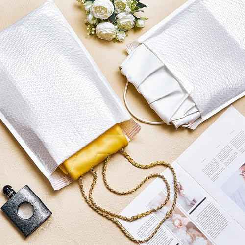 Thenshop 10 Pcs Extra Large Bubble Mailers 20 x 24 Inch Resealable Padded Envelopes Waterproof Shipping Packages Opaque Poly Packaging Envelope Mailers Cushioned Bags for Mailing Packaging, White