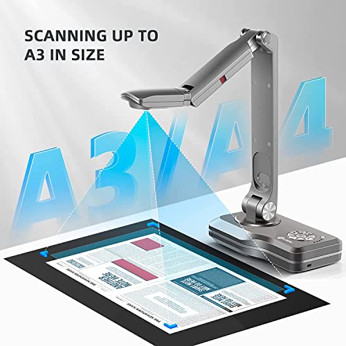 JOYUSING V508 8MP Document Camera with HDMI/USB/VGA, Auto Focus, LED Light for Teaching & Distance Learning