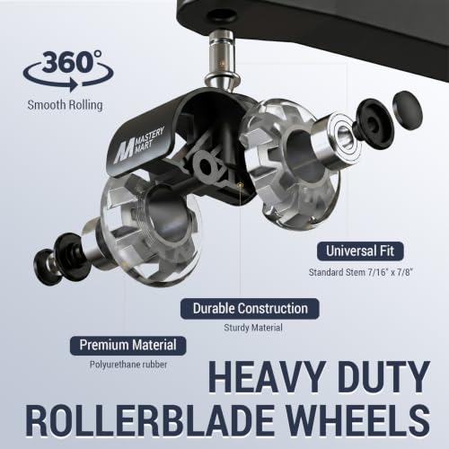 MASTERY MART 2.5-Inch Office Chair Casters Wheels Replacement - Universal 11x22mm Grey