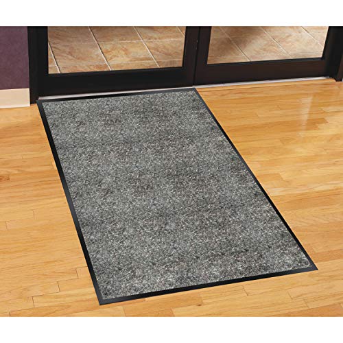 Genuine Joe Indoor Mat with Moisture Absorbent, 4 by 6-Feet, Charcoal