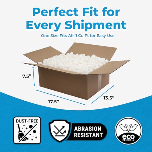 MagicWater Supply Packing Peanuts for Shipping - Bio Tube 1 Cu Ft