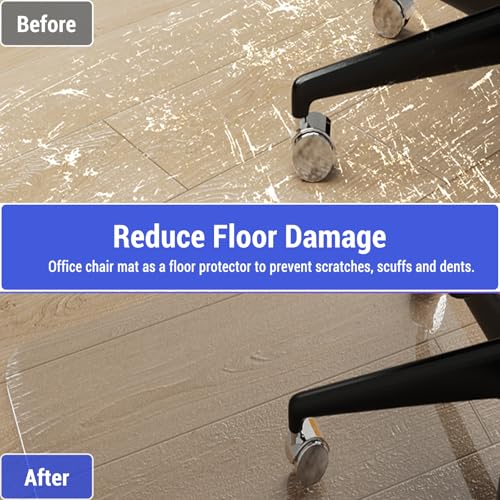 Office Chair Mat for Carpet, 29¡±x47¡±x1/5¡± Rectangle Office Chair Mat for Hardwood Floor Crystal Clear Heavy Duty Desk Floor Protector for Carpet Hard Wood