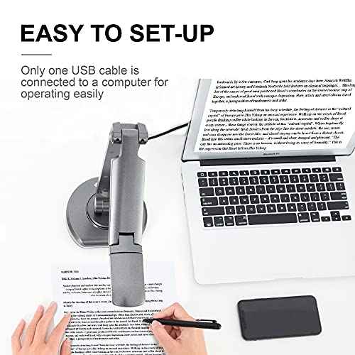 JOYUSING V500S 8MP Document Camera for Teachers, USB Visualiser for A3 Size, LED Light, AutoFocus, OCR for Windows, Classroom Presentation, Remote Teaching, Web Conferencing, Mac, Windows, Chromebook