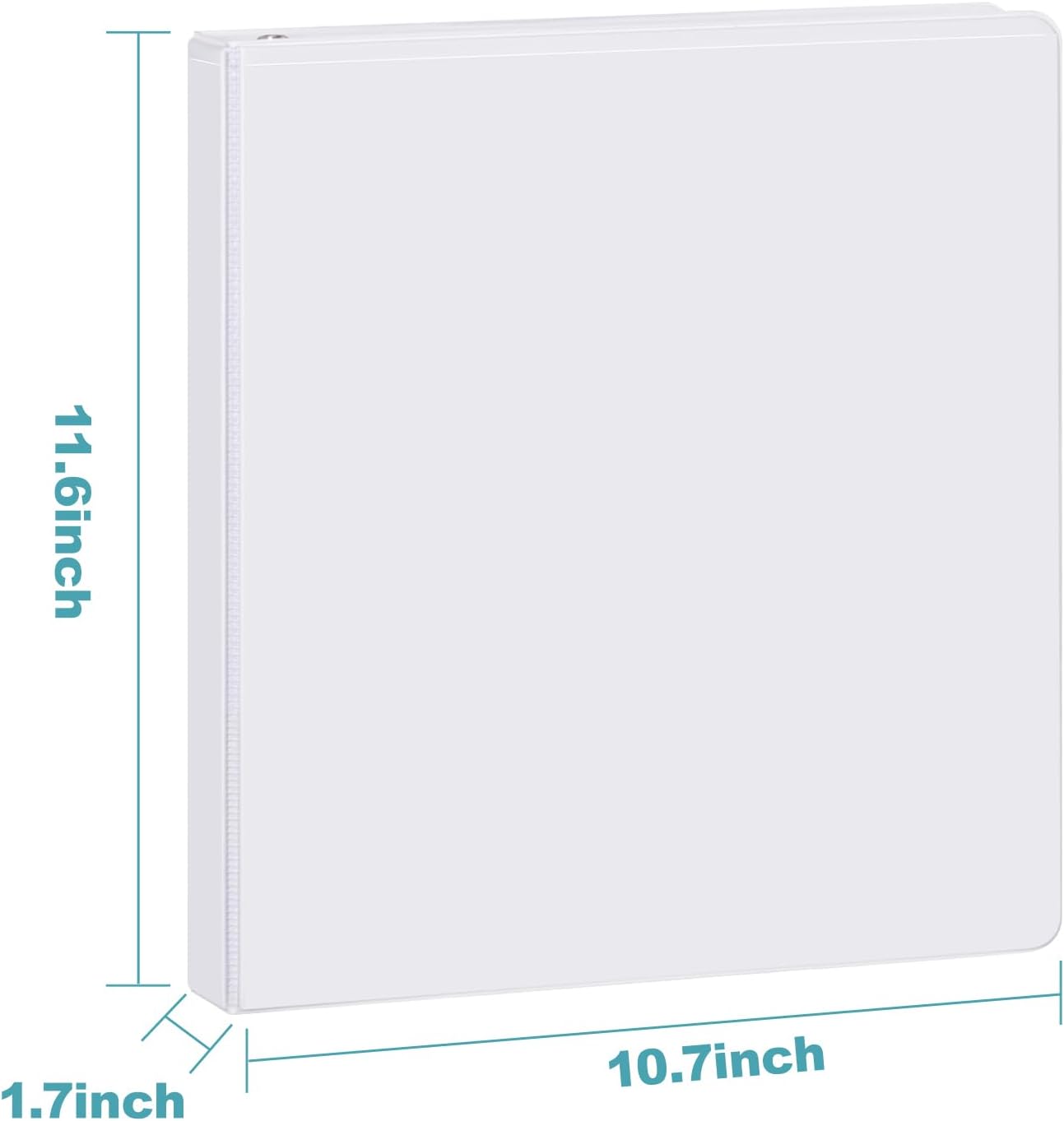 ViVin 1-Inch Slant D-Ring Binder - Durable, PVC-Free Design with 2 Interior Pockets | Fits 225 Sheets (12 Pack, White)