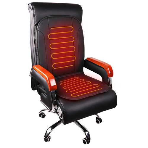 TISHIJIE Heated Seat Cushion for Office Chair with Temperature Control and Timer, Back and Seat Heating - for Office/Home Use