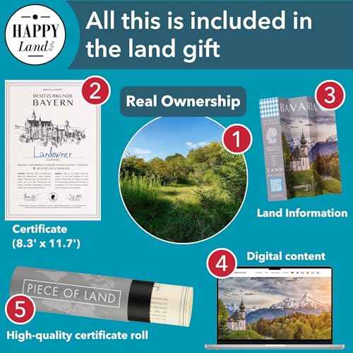 happylandgifts¢ç Real Piece of Bavaria | Unusual Gift | Blank Certificate to Write in The Name of Your Choice | Certificate Roll | Bavarian Gifts