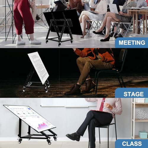 Low Height Mobile TV Stand, Rolling TV Stand with Wheel for 26-65 inch TV, Hight Adjustable, 36¡Æ -68¡Æ Adjustable Viewing Angle,Max 50KG, Vesa 600¡¿500