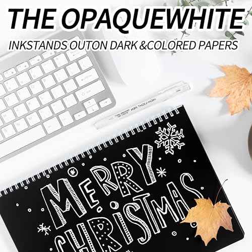 White Gel Pens,4 Pack, 1mm Fine Point Opaque White Archival Ink Pens,Gel Ink Pen Set,for Black Paper Drawing,Card Making, Art Highlight & Artists Drawing