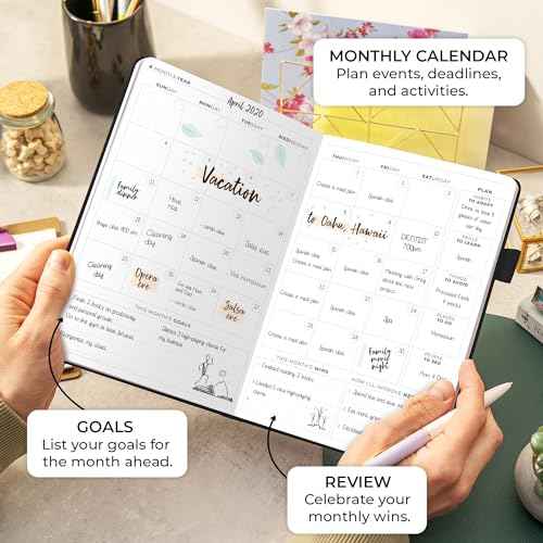 Clever Fox Planner Daily Premium ? Undated Daily Planner with Hourly Schedule, Personal Organizer, Productivity Journal, 6 Months (Black)