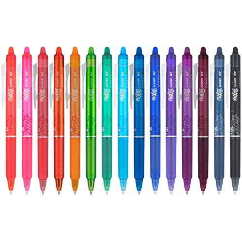 Pilot FriXion Erasable Gel Pens, Fine Point 0.7 mm Erasable Pens, Pack of 15 Assorted Colors