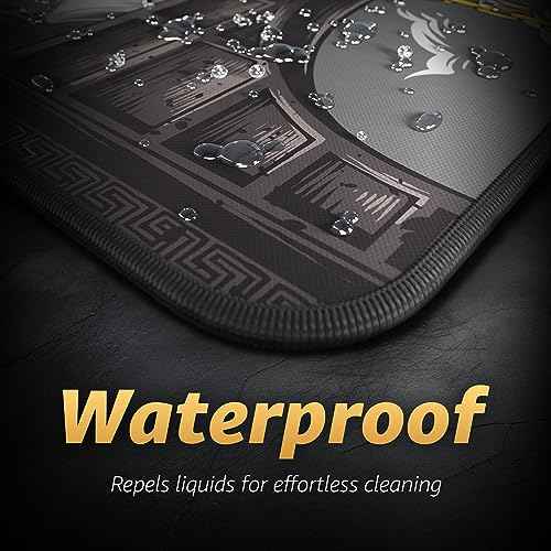Hystar¢ç Extended Gaming Mouse Pad | XXL 36" x 16" | 5mm Thick, Waterproof Surface, Smooth Polyester Fabric, and Natural Rubber Base | Mythic Griffin