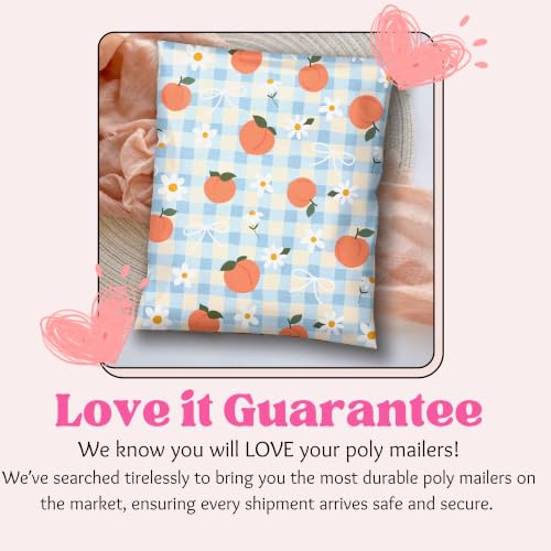 Picksie Mailers Peachy Picnic 10x13 Polymailers for Clothing & Soft Goods