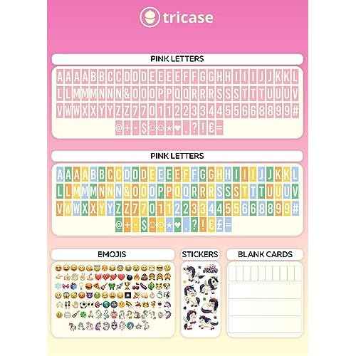Pink Cinema Light Box with 312 Letters, Emojis & 3 Markers - Led Light Box Sign for Home & Pink Room Decor - Premium Light Up Letter Board - Best Gift Idea for Women & Girls on Christmas or Birthdays
