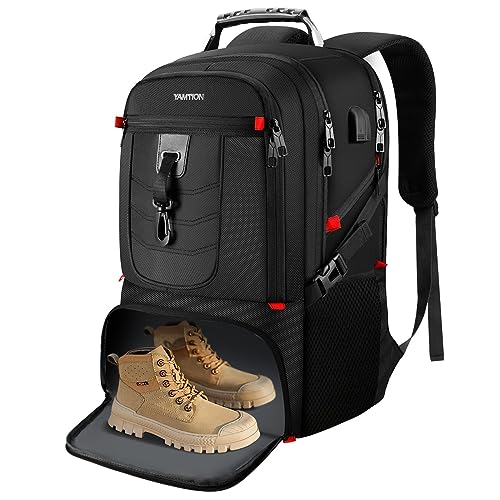 Boy School Backpack with Shoe Compartment,Gym Backpack with 17.3 inch Laptop Compartment for Men Women,Teens Bookbag College Student Travel Mochilas Escolares para Adolescentes