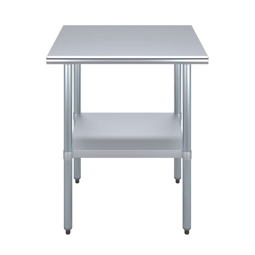 AmGood 24 in. x 30 in. Stainless Steel Work Table | NSF Kitchen Prep Table