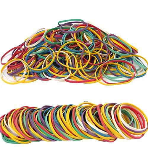Rubber Bands 250pcs size #33 rubber band size 33 colors Elastic Band rubber Bands Blue green purple yellow white red for Office School Home Strong Loop Office Supplies