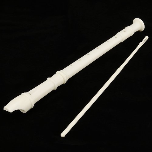 JAPCHET 24 Pack 12 Inch 8 Hole Soprano Recorders, German Style Descant Soprano Recorder, Plastic Descant Flute with Cleaning Rod & Storage Bag, for Graduation, Show, Gift White
