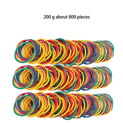 Tie-Dye Rubber Bands, 200g Assorted Colors – 1.5" x 0.1" Craft Bundles