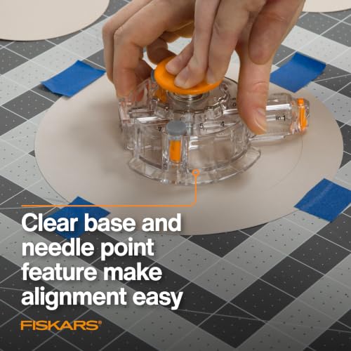 Fiskars Circle Cutter with 3 Replacement Blades for Precise Scrapbooking & Crafts