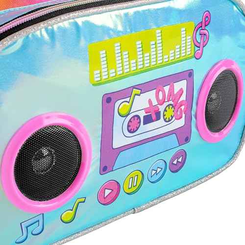 Fashion Angels XOMG POP! Backpack with Built-in Bluetooth Speakers in Turquoise ? Adjustable Straps, Spacious Compartments, Lightweight, Official XOMG POP! Merchandise, Perfect for Kids & Tweens