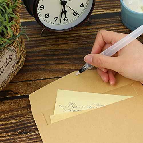 4Pcs Envelope Moistener, Envelope Wetter Envelope Sealers, Envelopes Sealer Moistener with Brush Head, Pencil Style Envelope and Stamp Moisteners