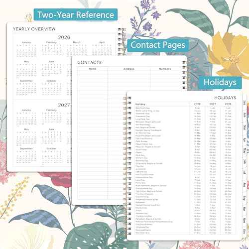 2026 Planner - January 2026 to December 2026, 2026 Planner Weekly and Monthly, 8" x 10", Premium Paper, Twin-Wire Binding, Calendar with Tabs