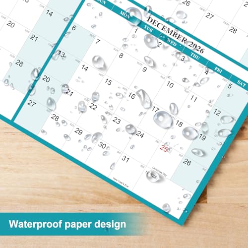 24" x 36" Exellewis 2026 Wall Calendar, Wet & Dry Erase Laminated, Yearly Wall Calendar, Horizontal/Vertical Annual Planner, 12 Month January to December for Easy Planning, Organizing