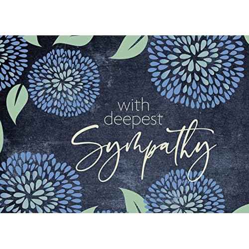 Sympathy Cards with Envelopes for Family and Business (Floral Designs) Bulk 25 Pack of Elegantly Designed Condolence Cards with Envelopes (5x7 inch - A7) Office, Work, Employees & Clients (S2001)