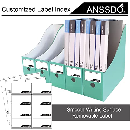 ANSSDO 12-Pack Black Magazine File Holder Storage Organizer Set of 12