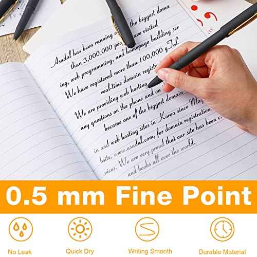 Outus 200 Pcs Black Gel Ink Pens Rollerball Pens Bulk 0.5mm Black Pen Bulk Ultra Fine Point Roller Ball Pens Gel Pens for Office, School, Writing, Taking Notes, Sketching