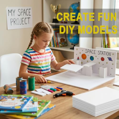 ALISWAT 20 Pack White Foam Boards 12x16.5in 3/16in Thick for Crafts & Projects