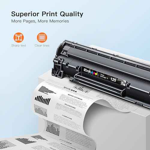 E-Z Ink Compatible Toner Cartridge Replacement for Canon 125 CRG-125 3484B001 to use with ImageClass LBP6030w ImageClass LBP6000 ImageClass MF3010 Laser Printer (Black, 2 Pack)