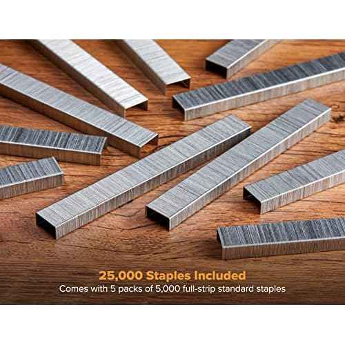 Bostitch Office Premium Standard Staples, 1/4" Length, High-Carbon Steel, 5000 Per Box, 5-Pack