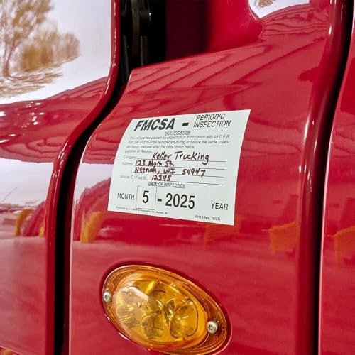 J. J. Keller FMCSA Periodic Inspection Label 5x5 50 Pack