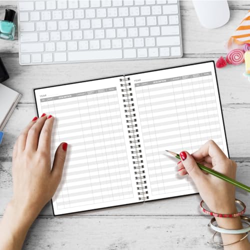Heveboik Accounting Ledger Book A5 64-Sheet 128 Pages Black 5.8 x 8.4