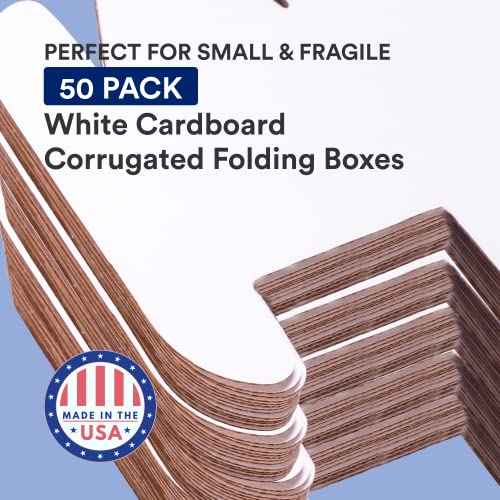 BOX USA Shipping Boxes Small 5"L x 4"W x 2"H, 50-Pack | Corrugated Cardboard Box Mailer for Packing, Moving and Storage 542