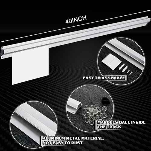 Henoyso 2 Pieces Restaurant Ticket Holder Receipt Holder Aluminum Order Ticket Rack Silver Kitchen Slide Check Rack for Office Cafes Pubs(40 Inch,No Slot)