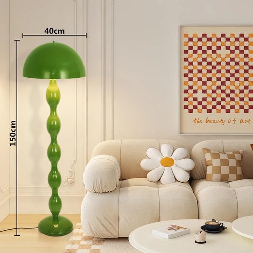 Kariosid Mushroom Floor Lamp,59in Modern Cream Style Led Floor Light,Green Minimalist Floor Lamps for Living Room,Bedroom,Office,Dining Room,Children's Room(Bulb not Included)