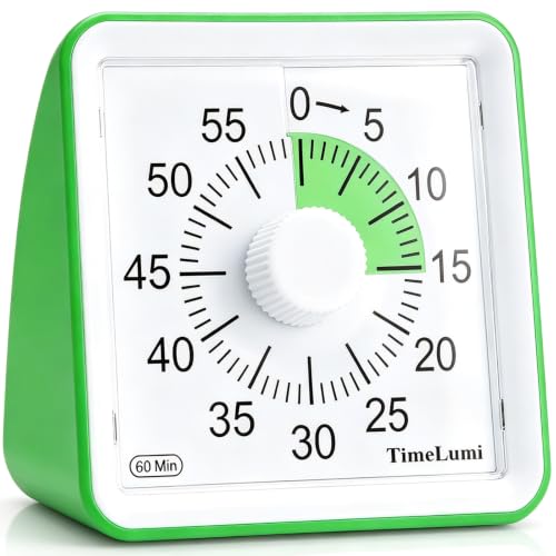 Kids Visual Timer 60-Minute Classroom Timer with Green Disc, Time Management Tool
