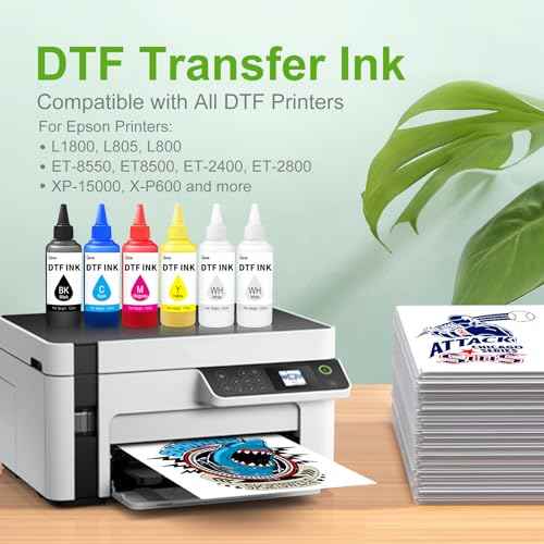 DTF Ink White 1000ml, Premium White DTF Printer Ink, DTF Ink Refill for ET-8550 XP15000 L1800, R1390 R2400, DTF Transfer Ink for PET Film (1000ml)