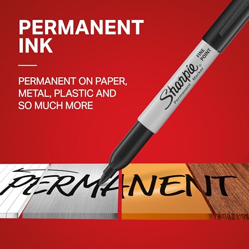 Sharpie Permanent Markers Variety Pack Black 6 Count with Fine, Ultra-Fine & Chisel Tips - Office & School Supplies